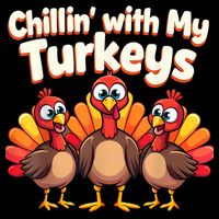 Thanksgiving Family Chillin With My Turkeys Cooling Performance Crew T-Shirt