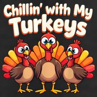Thanksgiving Family Chillin With My Turkeys Adult Drive Performance Visor
