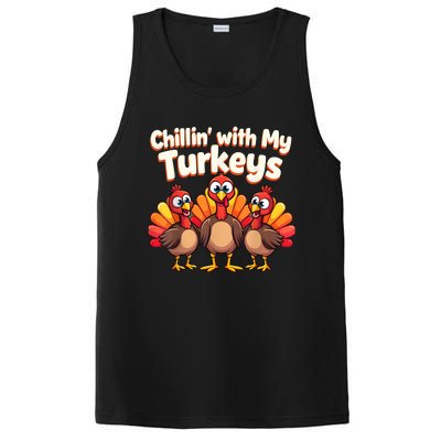 Thanksgiving Family Chillin With My Turkeys PosiCharge Competitor Tank