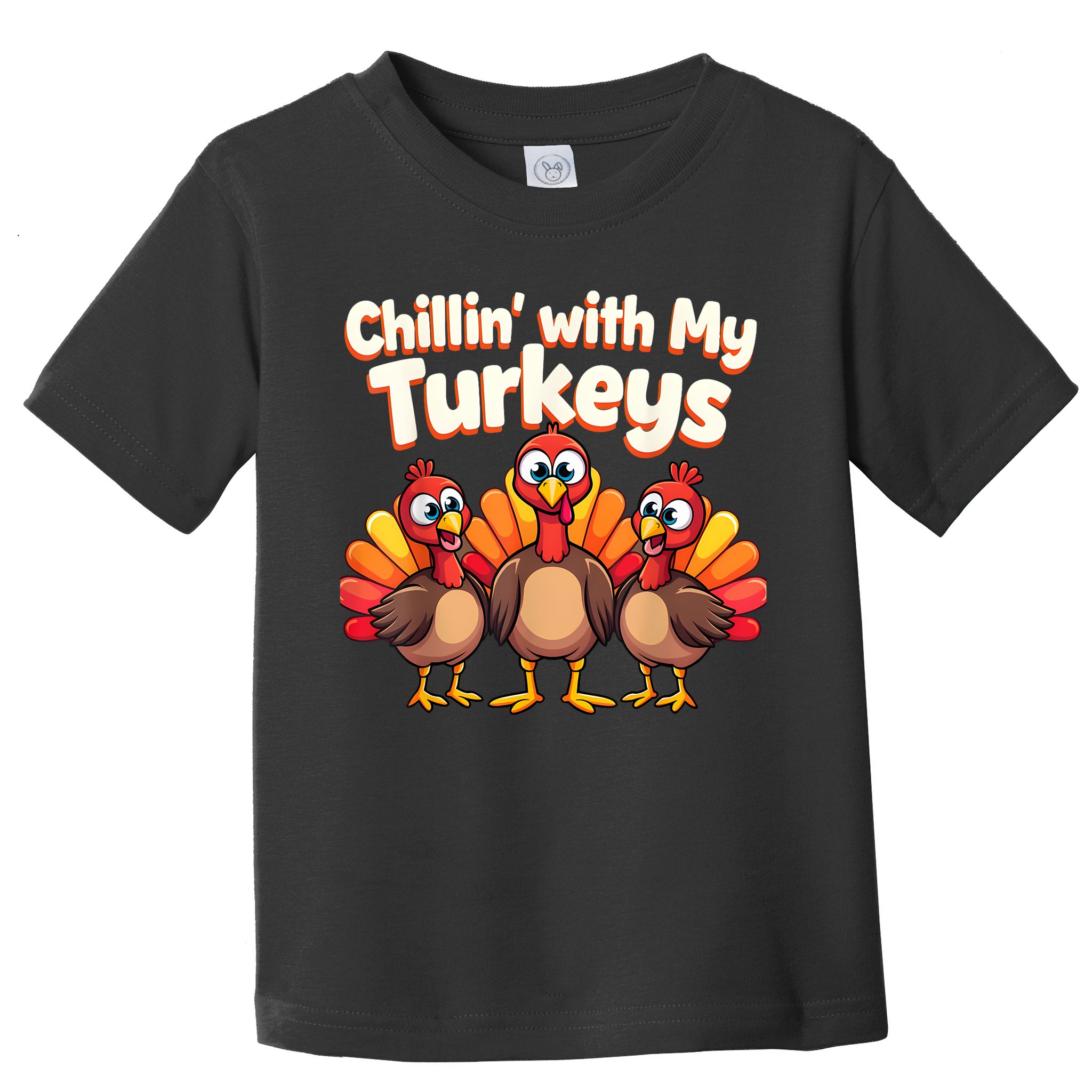 Thanksgiving Family Chillin With My Turkeys Toddler T-Shirt
