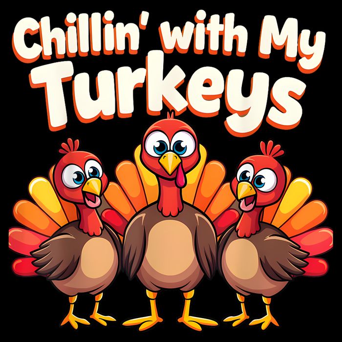 Thanksgiving Family Chillin With My Turkeys Wool Snapback Cap