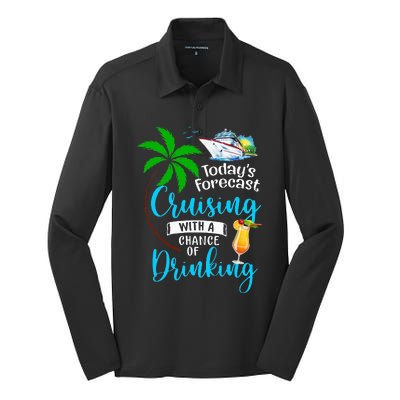 Today's Forecast Cruising With A Chance Of Drinking Cruise Silk Touch Performance Long Sleeve Polo