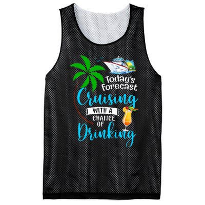 Today's Forecast Cruising With A Chance Of Drinking Cruise Mesh Reversible Basketball Jersey Tank