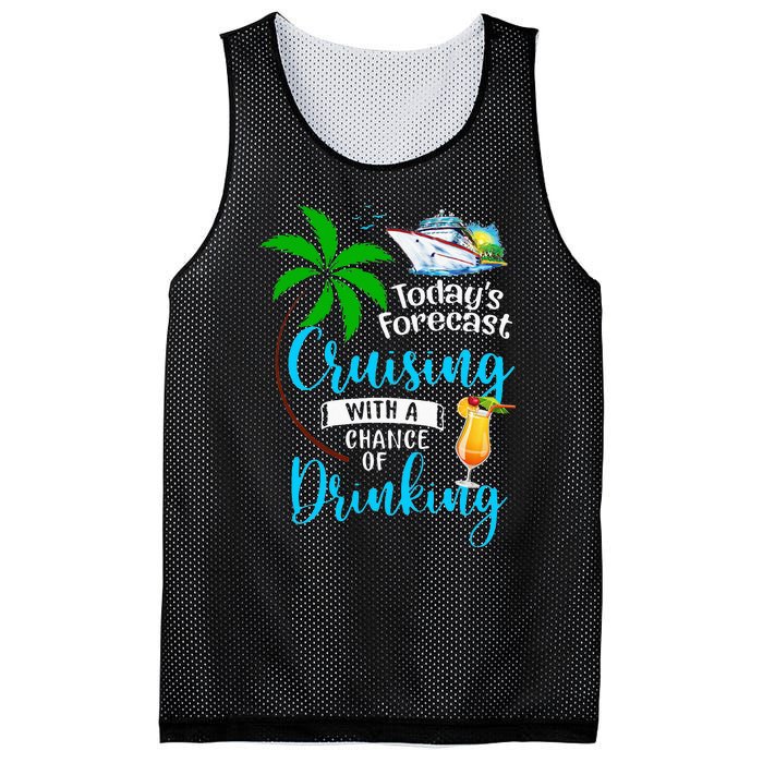 Today's Forecast Cruising With A Chance Of Drinking Cruise Mesh Reversible Basketball Jersey Tank