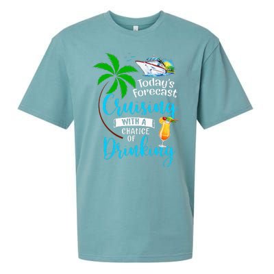 Today's Forecast Cruising With A Chance Of Drinking Cruise Sueded Cloud Jersey T-Shirt