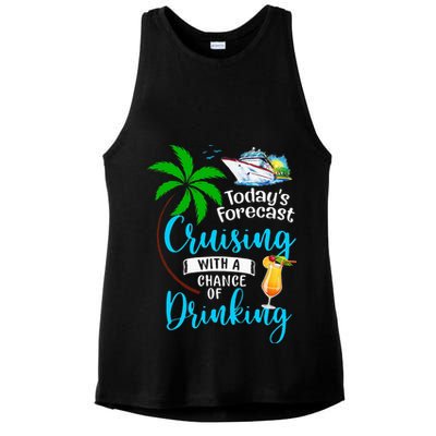 Today's Forecast Cruising With A Chance Of Drinking Ladies PosiCharge Tri-Blend Wicking Tank