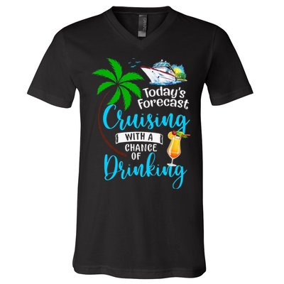Today's Forecast Cruising With A Chance Of Drinking V-Neck T-Shirt