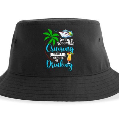 Today's Forecast Cruising With A Chance Of Drinking Sustainable Bucket Hat