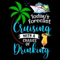 Today's Forecast Cruising With A Chance Of Drinking Drawstring Bag