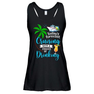 Today's Forecast Cruising With A Chance Of Drinking Ladies Essential Flowy Tank