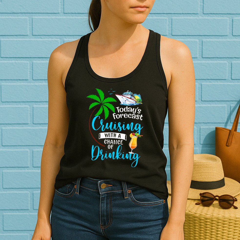 Today's Forecast Cruising With A Chance Of Drinking Womens Tank Top