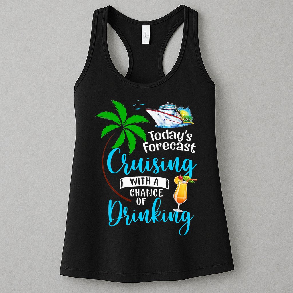 Today's Forecast Cruising With A Chance Of Drinking Womens Tank Top