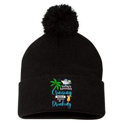 Today's Forecast Cruising With A Chance Of Drinking Pom Pom 12in Knit Beanie