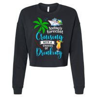 Today's Forecast Cruising With A Chance Of Drinking Cropped Pullover Crew