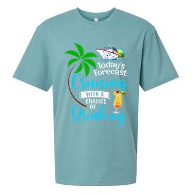 Today's Forecast Cruising With A Chance Of Drinking Sueded Cloud Jersey T-Shirt