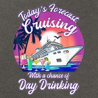 Today's Forecast Cruising With A Chance Of Drinking Cruise Cotton Canvas Backpack