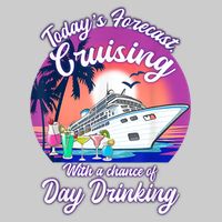 Today's Forecast Cruising With A Chance Of Drinking Cruise Youth Performance Sprint T-Shirt