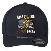 Time For Coffin Break Zombie Funny Flexfit Unipanel Trucker Cap