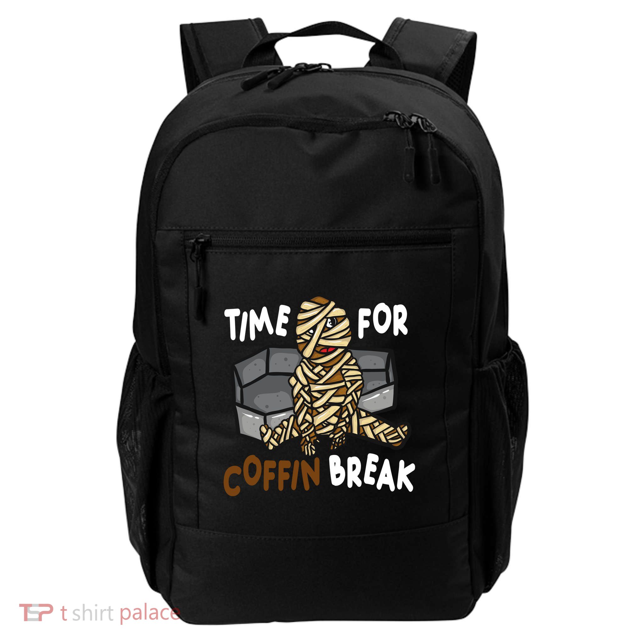 Time For Coffin Break Zombie Funny Daily Commute Backpack