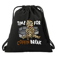 Time For Coffin Break Zombie Funny Drawstring Bag