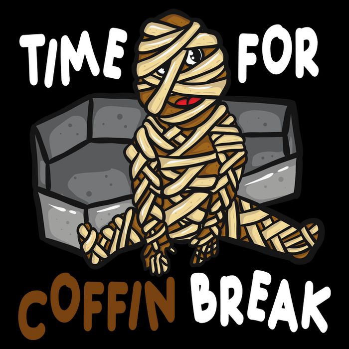 Time For Coffin Break Zombie Funny Drawstring Bag