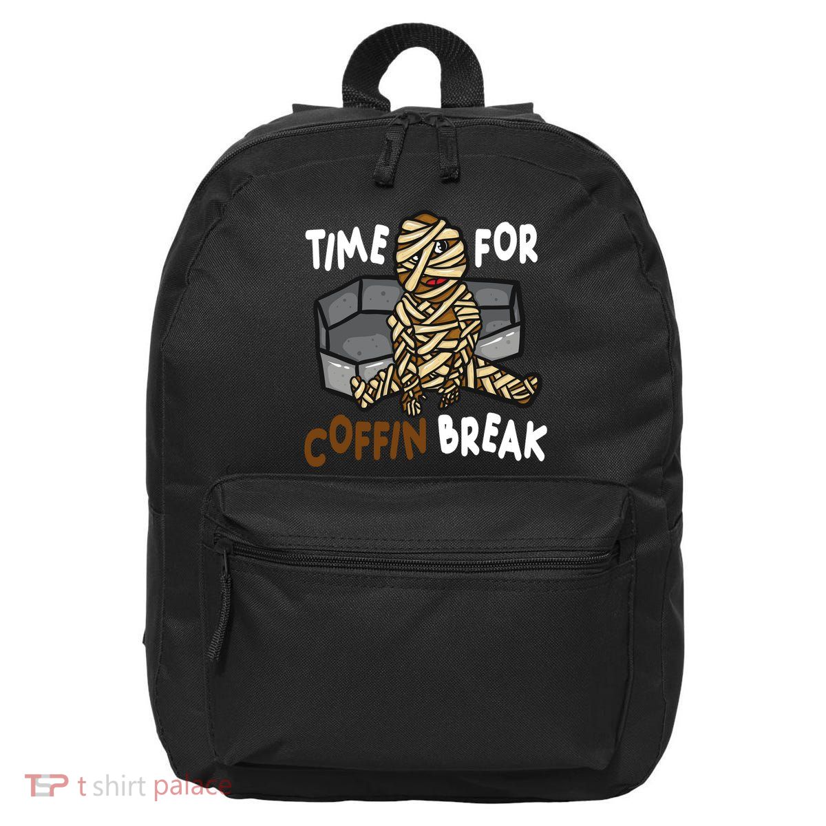 Time For Coffin Break Zombie Funny 16 in Basic Backpack
