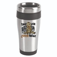 Time For Coffin Break Zombie Funny 16oz Travel Tumbler