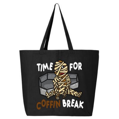 Time For Coffin Break Zombie Funny 25L Jumbo Tote