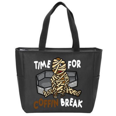 Time For Coffin Break Zombie Funny Zip Tote Bag