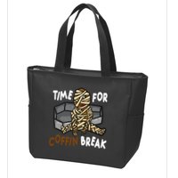 Time For Coffin Break Zombie Funny Zip Tote Bag