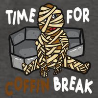 Time For Coffin Break Zombie Funny Vector Backpack