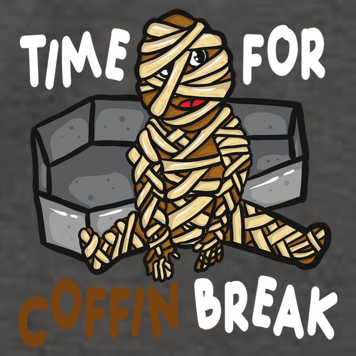 Time For Coffin Break Zombie Funny Vector Backpack