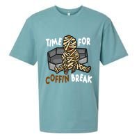 Time For Coffin Break Zombie Funny Sueded Cloud Jersey T-Shirt