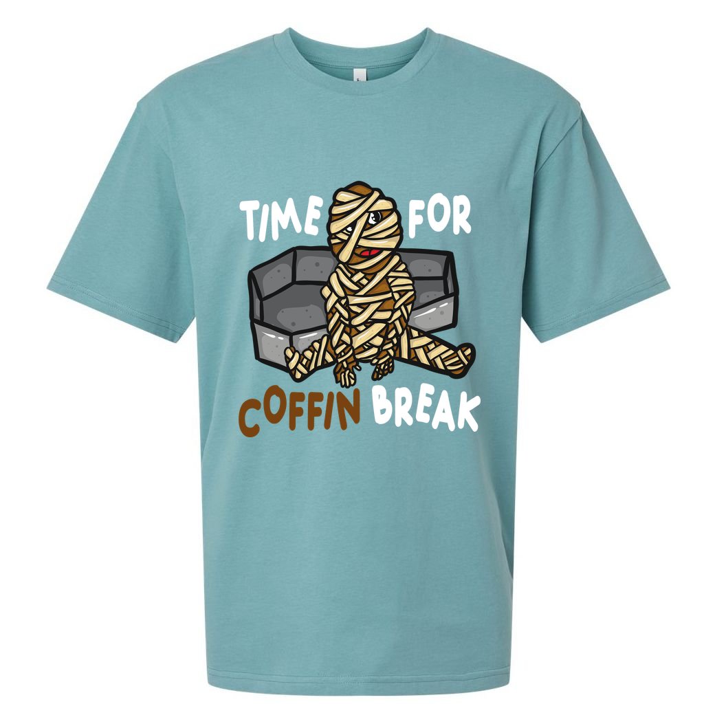 Time For Coffin Break Zombie Funny Sueded Cloud Jersey T-Shirt