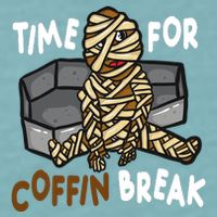Time For Coffin Break Zombie Funny Sueded Cloud Jersey T-Shirt