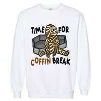Time For Coffin Break Zombie Funny Garment-Dyed Sweatshirt