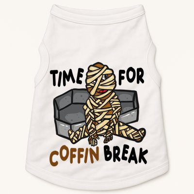 Time For Coffin Break Zombie Funny Doggie Tank