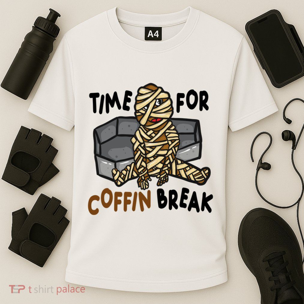 Time For Coffin Break Zombie Funny Performance Shirt