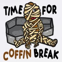 Time For Coffin Break Zombie Funny Apron