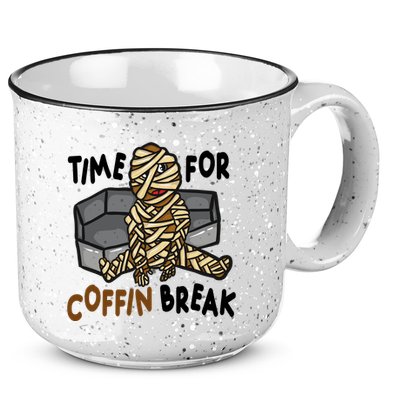 Time For Coffin Break Zombie Funny 15oz Campfire Ceramic Mug
