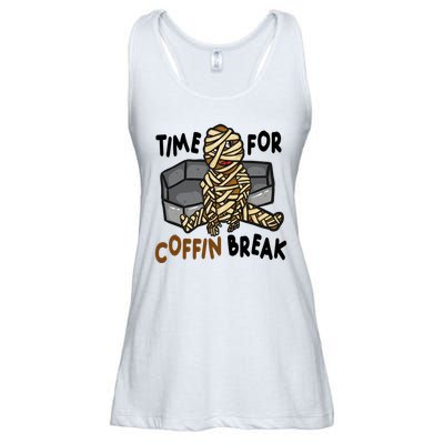 Time For Coffin Break Zombie Funny Ladies Essential Flowy Tank