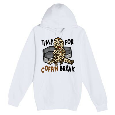 Time For Coffin Break Zombie Funny Premium Pullover Hoodie