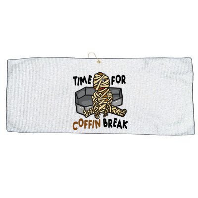 Time For Coffin Break Zombie Funny Large Microfiber Waffle Golf Towel