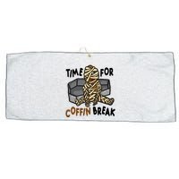 Time For Coffin Break Zombie Funny Large Microfiber Waffle Golf Towel