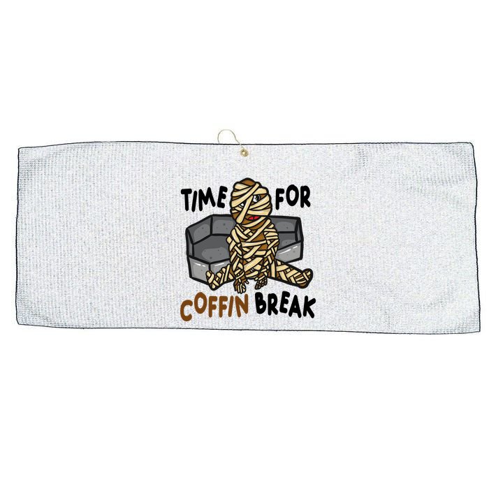 Time For Coffin Break Zombie Funny Large Microfiber Waffle Golf Towel
