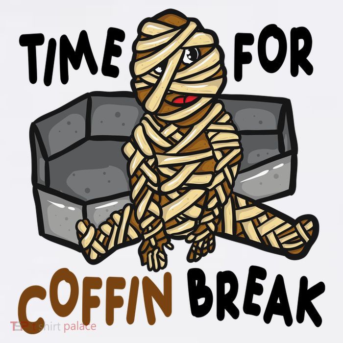 Time For Coffin Break Zombie Funny Poster