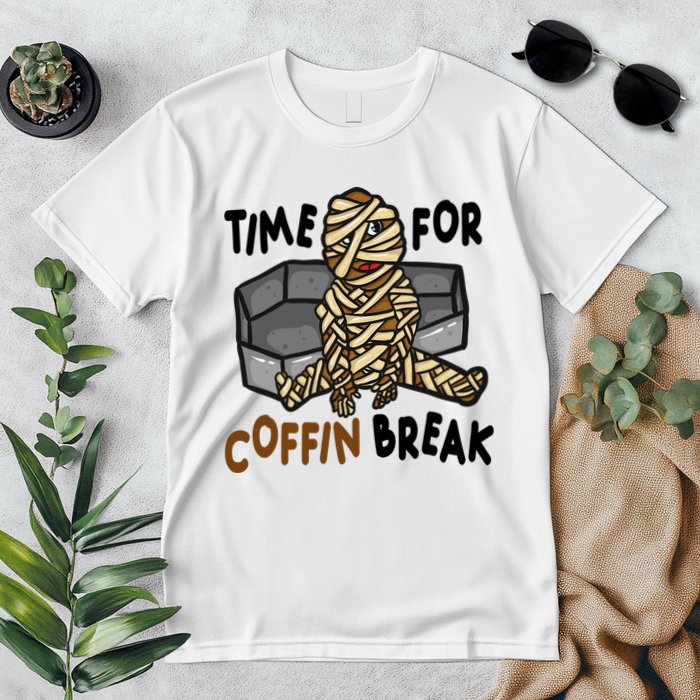 Time For Coffin Break Zombie Funny Premium T-Shirt