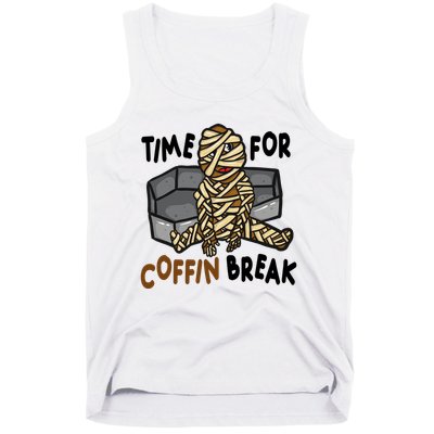 Time For Coffin Break Zombie Funny Tank Top
