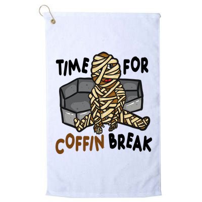 Time For Coffin Break Zombie Funny Golf Towel