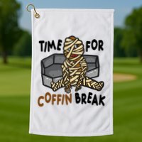 Time For Coffin Break Zombie Funny Golf Towel